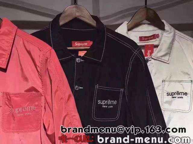 2017V fB[XYSUPREME(Vv[)16SS Nylon Chore Coat iC`A R[g u] WPbg 107 ؍Uʔ